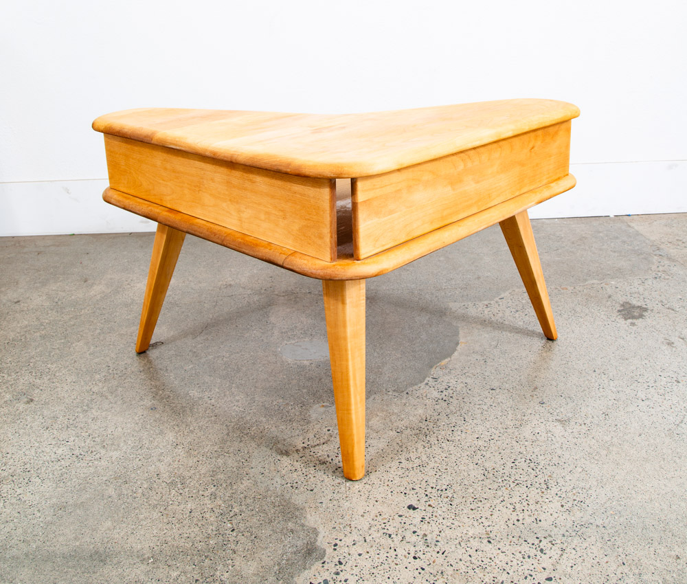 Mid Century Modern Corner Step Up Table Heywood Wakefield 2 Tier Square Vintage - Image 3