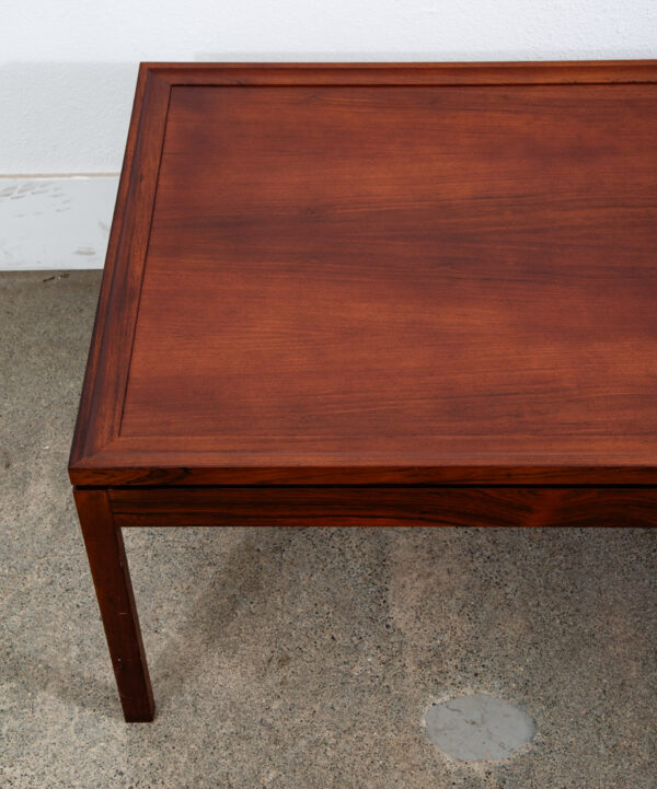 Mid Century Danish Modern Coffee Table Rosewood Surfboard Rectangular Vintage NM - Image 11