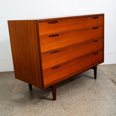 Mid Century Danish Modern Chest Dresser 4 Drawer Teak Ib Kofod Larsen Mcm