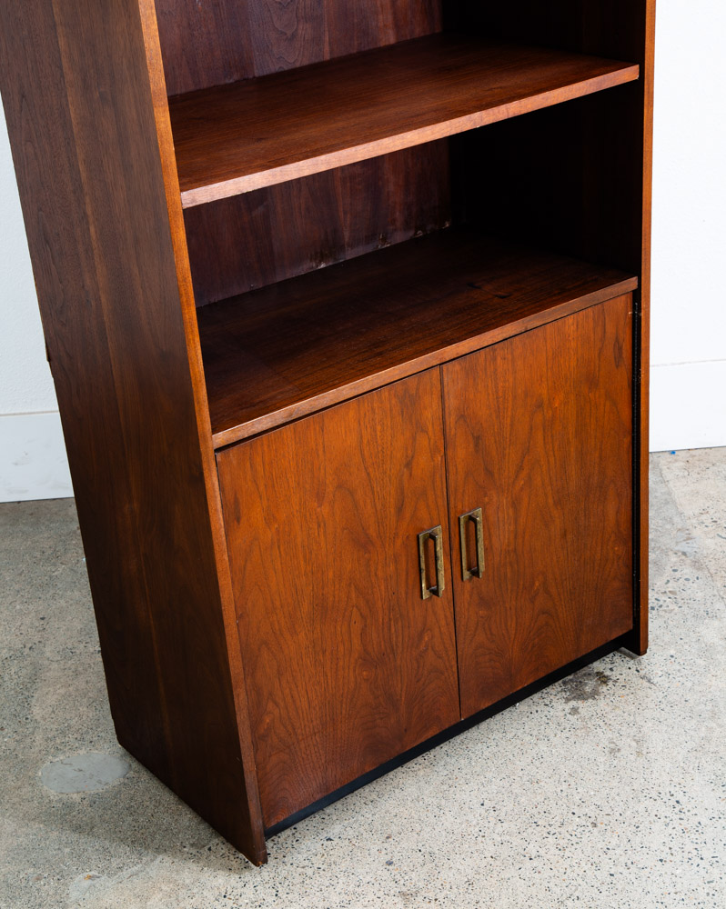 Mid Century Modern Bookshelf Book Shelf Shelving Storage Cabinet Walnut Mcm Wood - Image 6