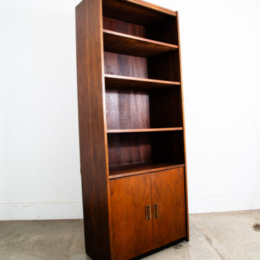 Mid Century Modern Bookshelf Book Shelf Shelving Storage Cabinet Walnut Mcm Wood