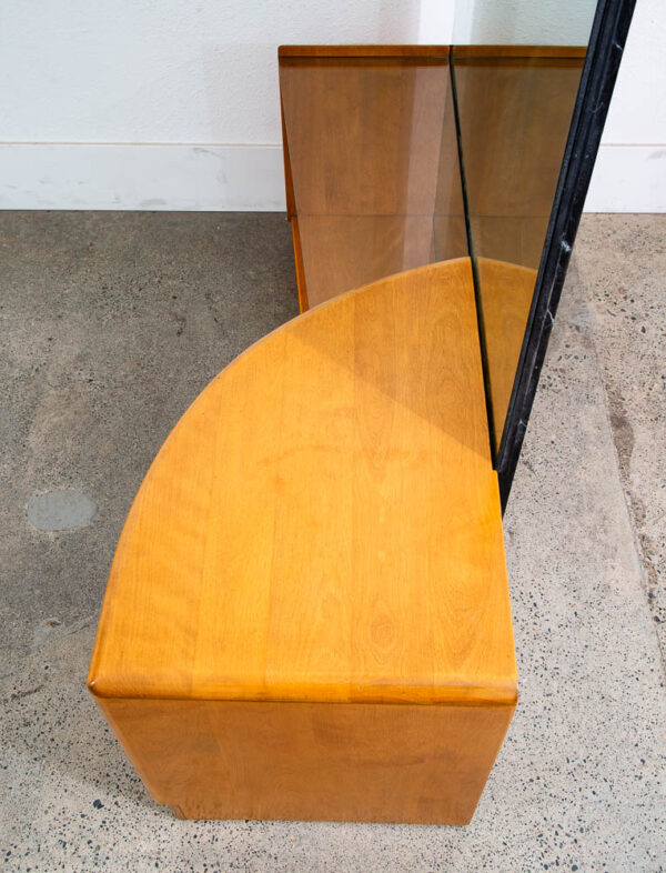 Mid Century Modern Vanity Dressing Table Heywood Wakefield Sculptura Mirror Mcm - Image 6