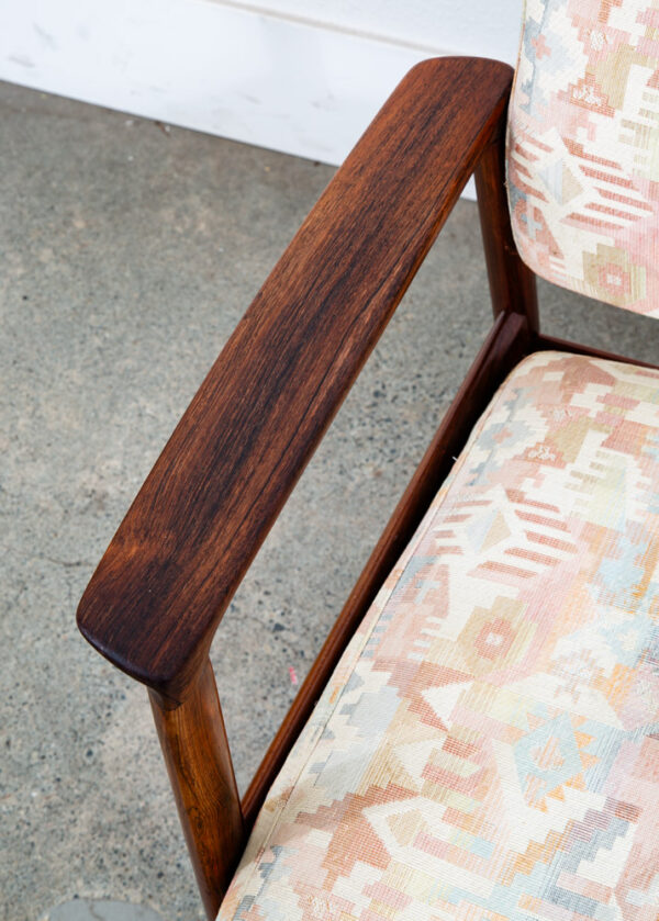Mid Century Danish Modern Lounge Chair Armchair Rosewood Finn Juhl Style Denmark - Image 10