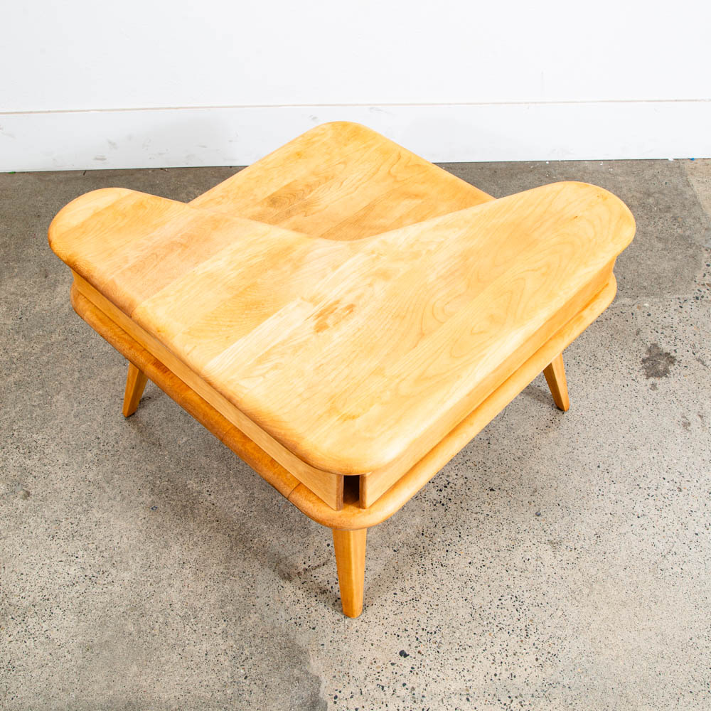 Mid Century Modern Corner Step Up Table Heywood Wakefield 2 Tier Square Vintage - Image 4