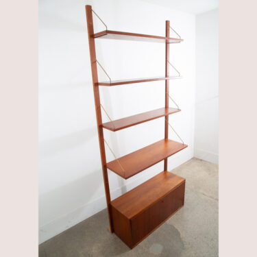 Mid Century Danish Modern Wall Unit Teak Poul Cadovius Cado Shelves Royal Mcm
