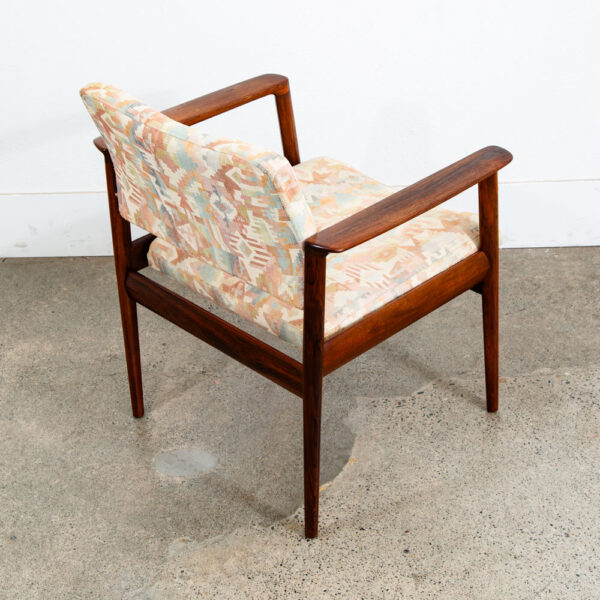Mid Century Danish Modern Lounge Chair Armchair Rosewood Finn Juhl Style Denmark - Image 3
