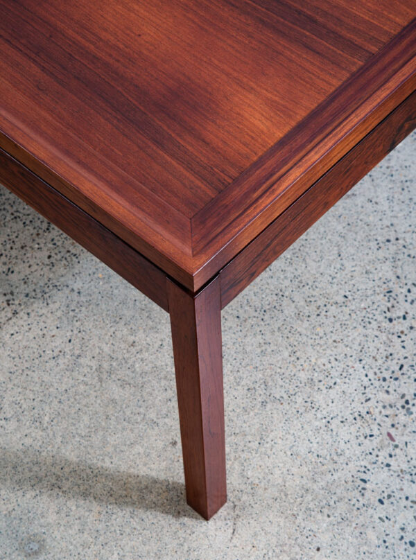 Mid Century Danish Modern Coffee Table Rosewood Surfboard Rectangular Vintage NM - Image 6