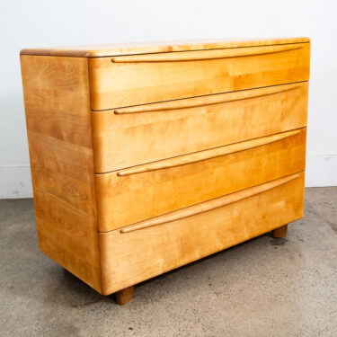 Mid Century Modern Dresser 4 Drawer Heywood Wakefield Solid Maple Blonde Mcm NM