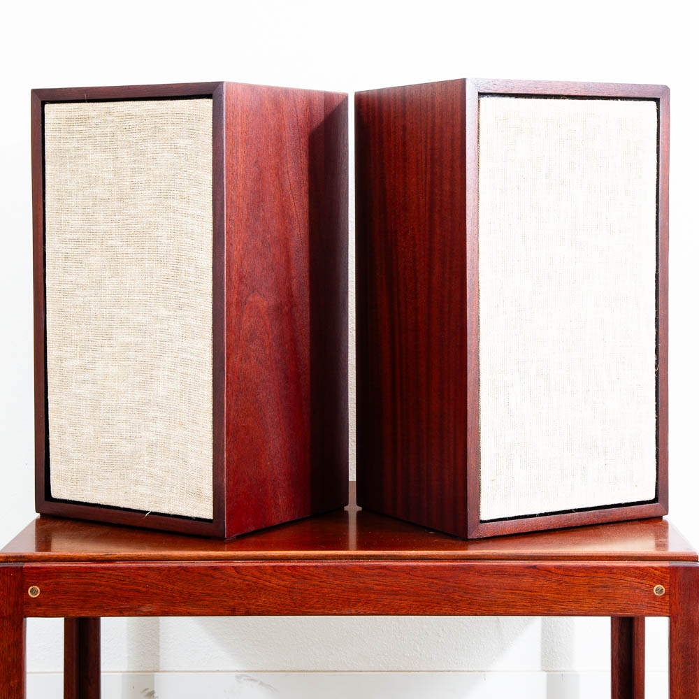 Mid Century Modern Speakers Vintage Acoustic Research AR-2 AR2 Mahogany Wood Mcm