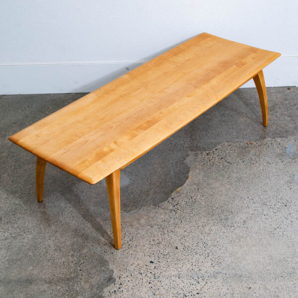 Mid Century Modern Coffee Table Heywood Wakefield Surfboard Wood Birch Maple Mcm
