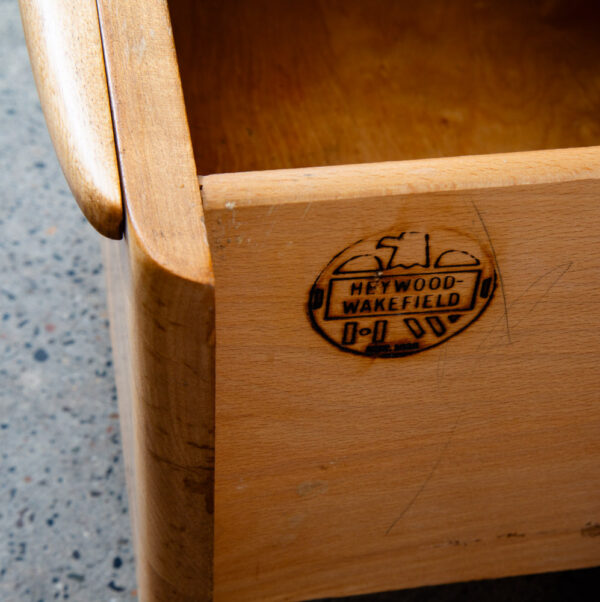 Mid Century Modern Nightstands End Side Tables Heywood Wakefield Blonde Drawer - Image 6