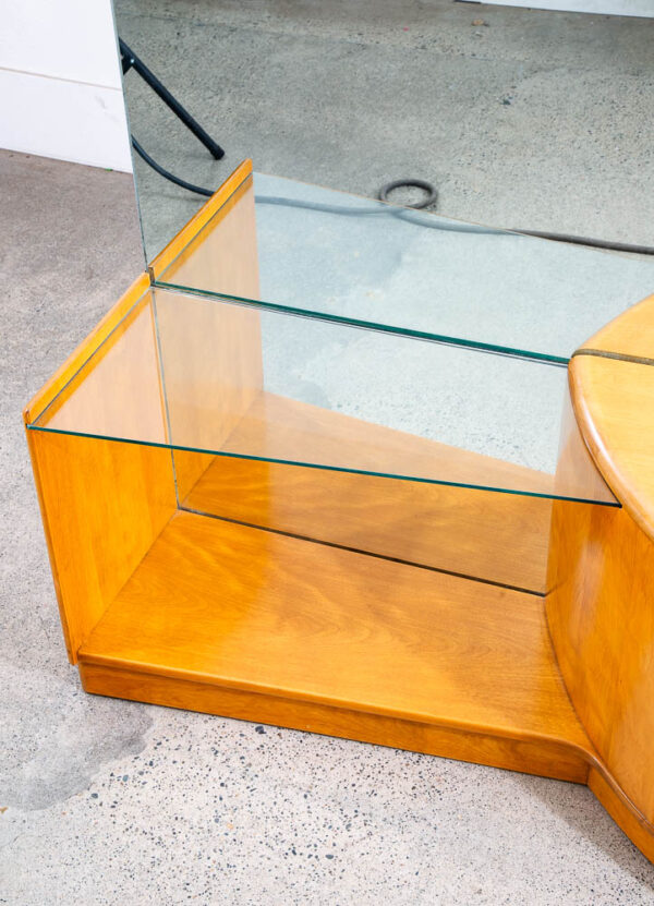 Mid Century Modern Vanity Dressing Table Heywood Wakefield Sculptura Mirror Mcm - Image 7