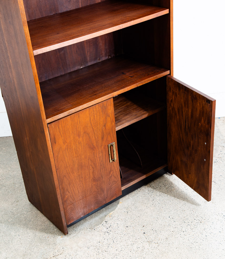Mid Century Modern Bookshelf Book Shelf Shelving Storage Cabinet Walnut Mcm Wood - Image 8