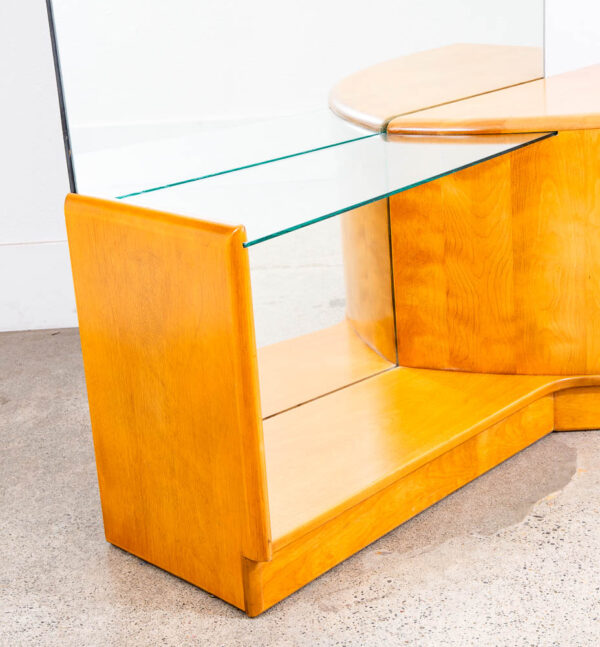 Mid Century Modern Vanity Dressing Table Heywood Wakefield Sculptura Mirror Mcm - Image 8