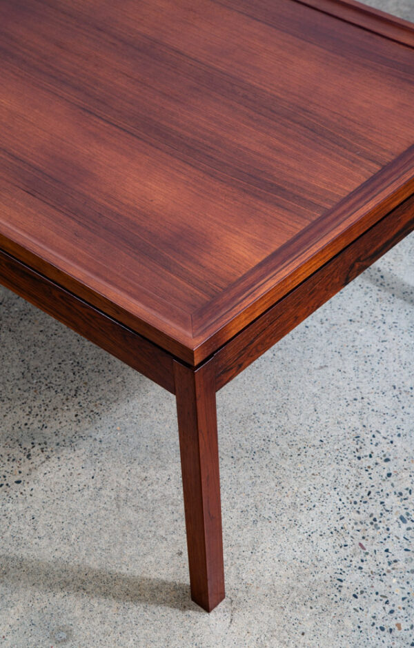 Mid Century Danish Modern Coffee Table Rosewood Surfboard Rectangular Vintage NM - Image 9