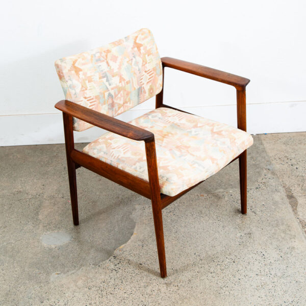 Mid Century Danish Modern Lounge Chair Armchair Rosewood Finn Juhl Style Denmark