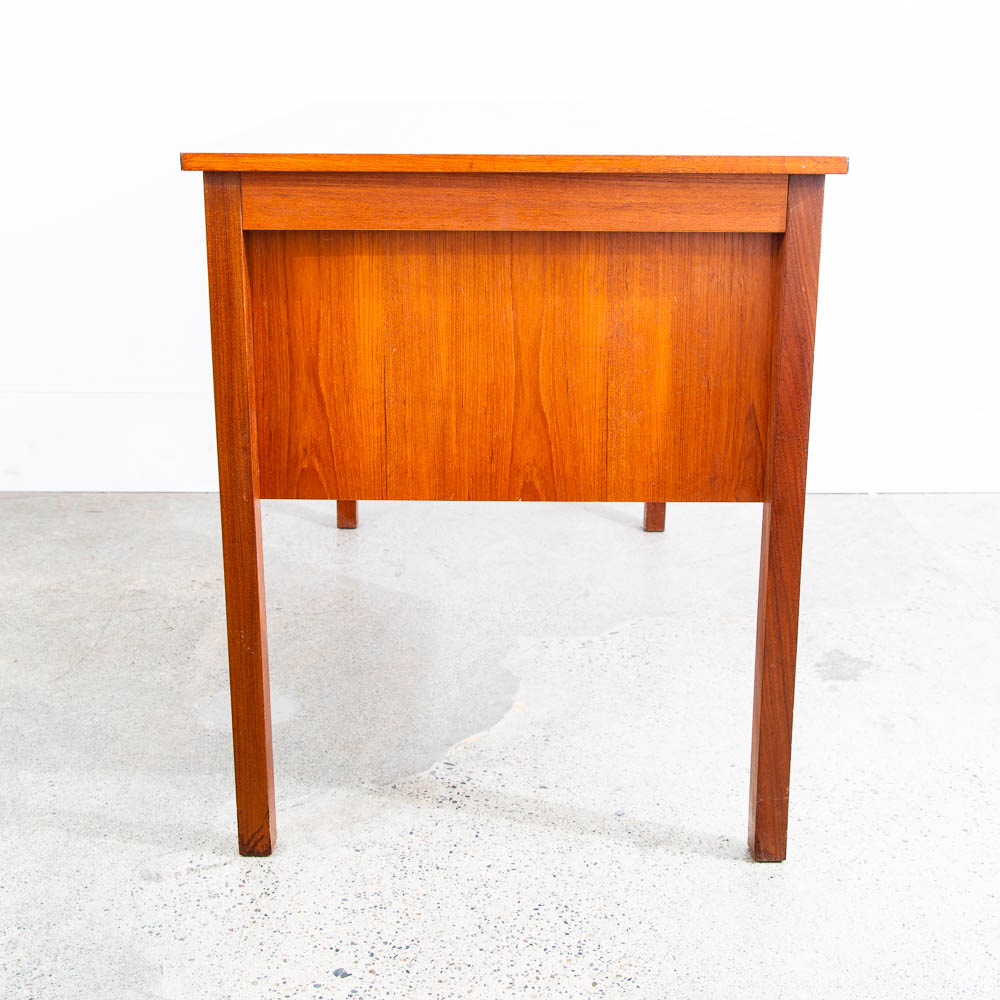 Mid Century Danish Modern Desk Executive Teak 3 Drawer Cabinet Danish Floating - Image 6