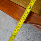Mid Century Modern Lounge Rocking Chair Yellow Tweed Solid Wood Vintage Armchair - Image 11