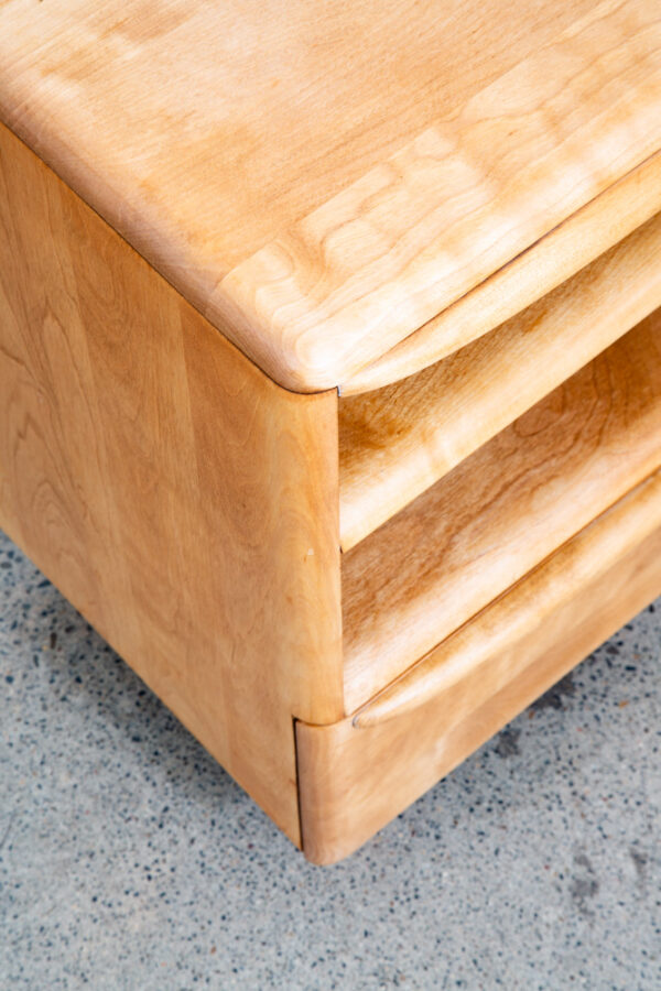 Mid Century Modern Nightstands End Side Tables Heywood Wakefield Blonde Drawer - Image 8