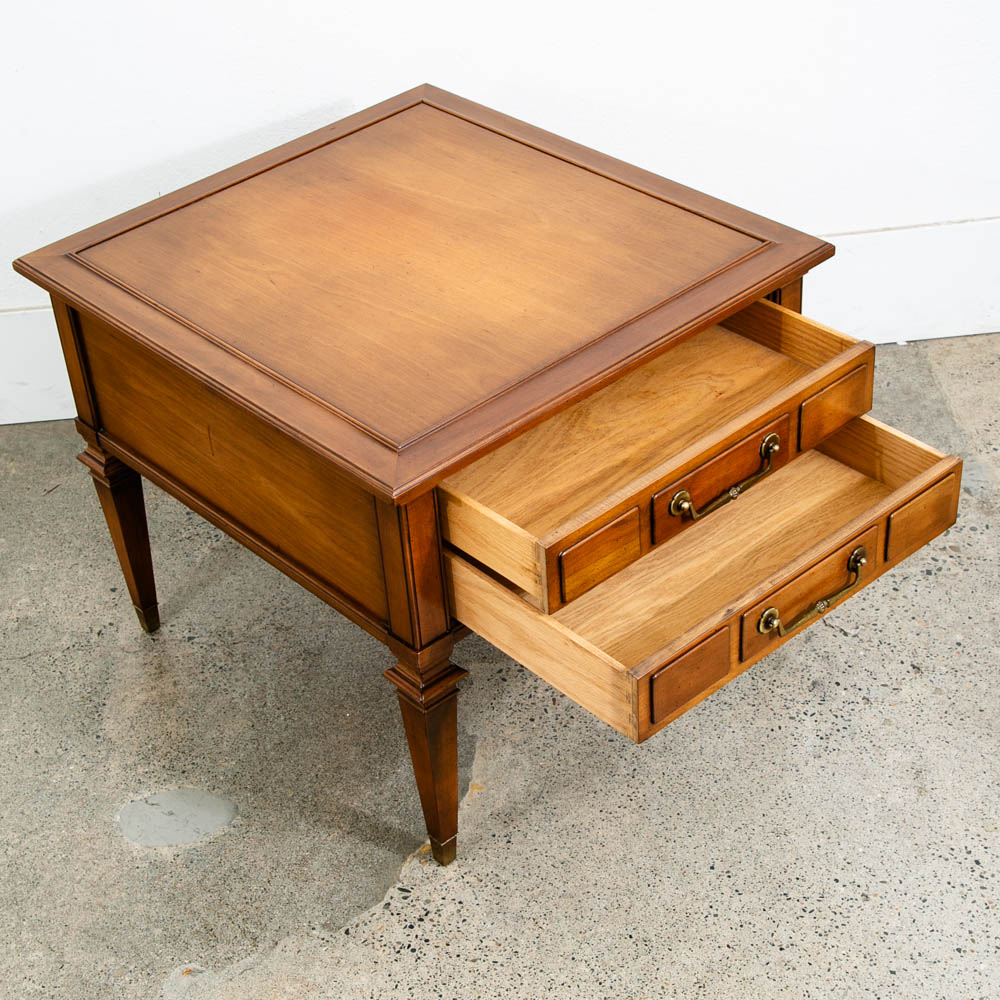 Mid Century Modern Nightstand 2 Drawer End Side Table American Danish Bedside M - Image 4