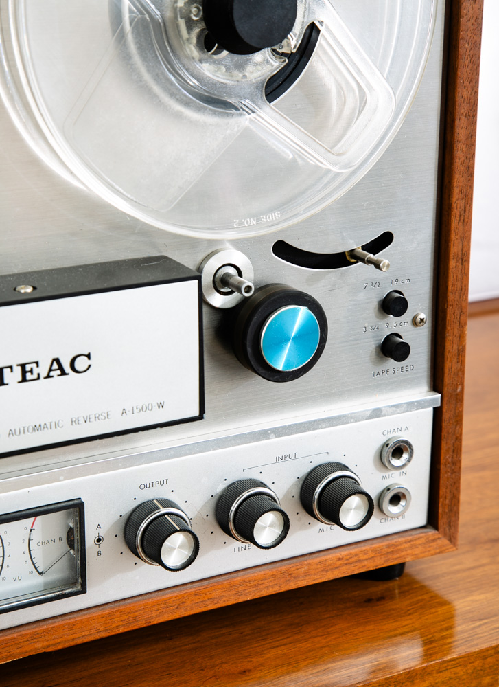 Vintage Reel to Reel Teac A-1500 W Walnut Case 4/2-track 2-channel Table Top Mcm - Image 11