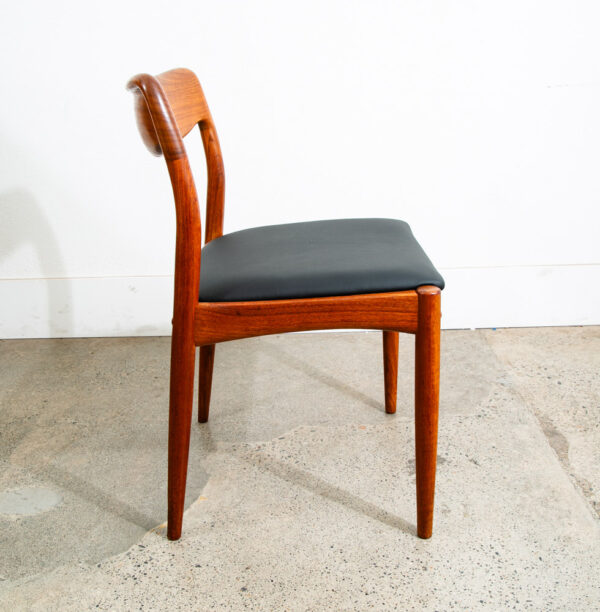 Mid Century Danish Modern Dining Chairs Solid Teak Uldum Johannes Andersen Mcm - Image 4