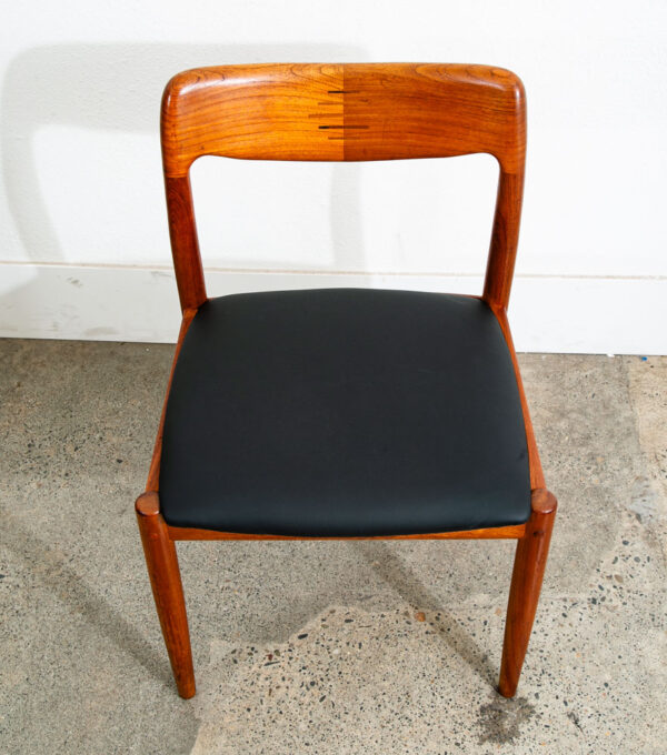 Mid Century Danish Modern Dining Chairs Solid Teak Uldum Johannes Andersen Mcm - Image 2