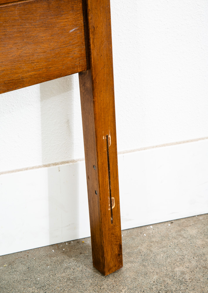 Mid Century Modern Headboard Twin Size Bed Frame Wood Compact Vintage Mcm - Image 9