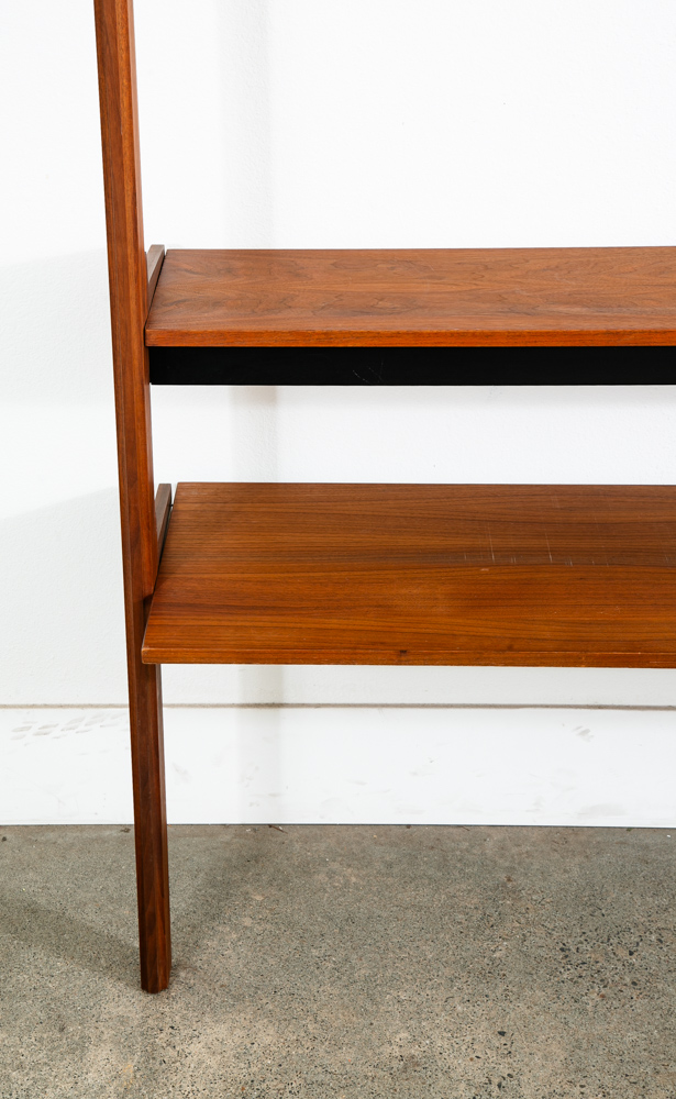 Mid Century Modern Wall Unit Shelving Cabinet Walnut Vintage 1 Bay 50.5 x 76.5 H - Image 7