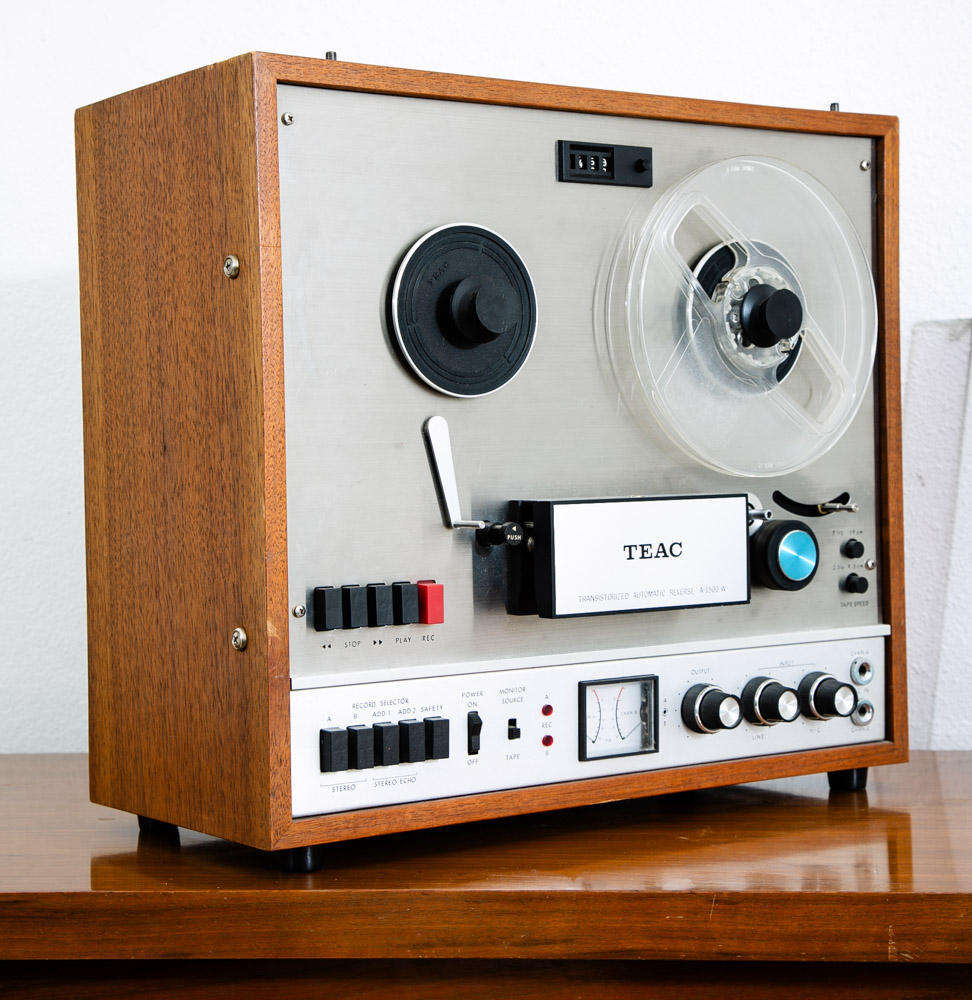 Vintage Reel to Reel Teac A-1500 W Walnut Case 4/2-track 2-channel Table Top Mcm - Image 4