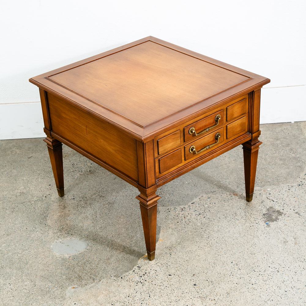 Mid Century Modern Nightstand 2 Drawer End Side Table American Danish Bedside M - Image 9