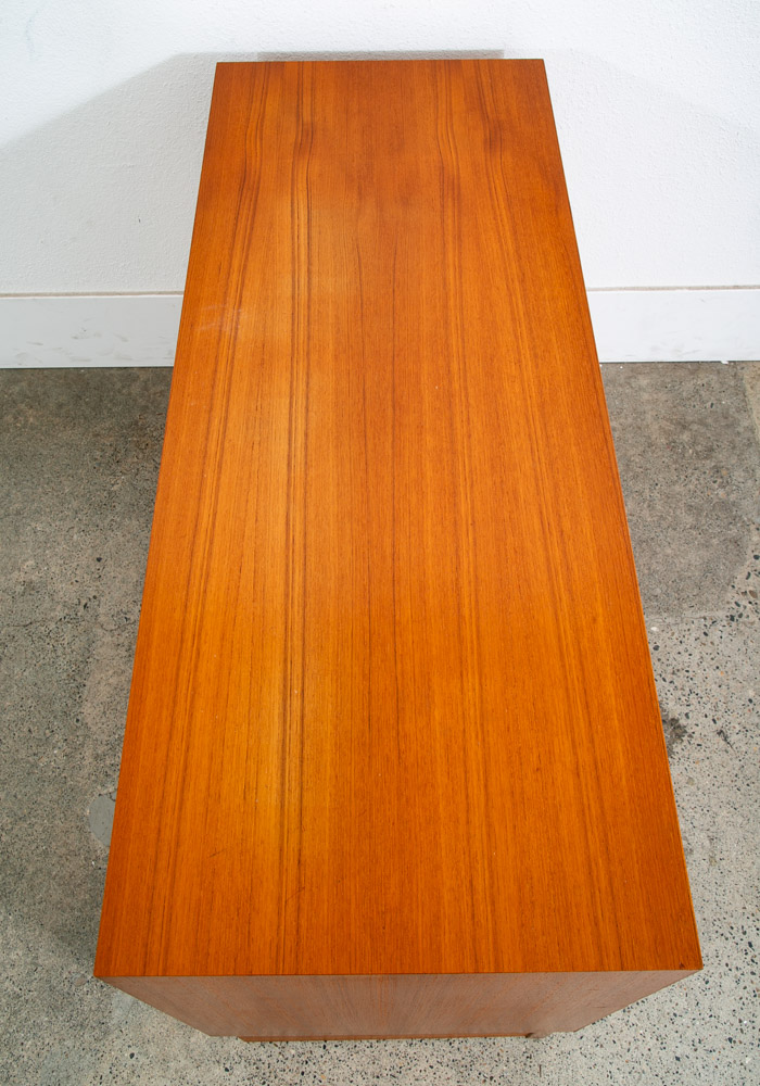 Mid Century Danish Modern Credenza Cabinet Teak Poul Hundevad Tambour Door Mcm - Image 5
