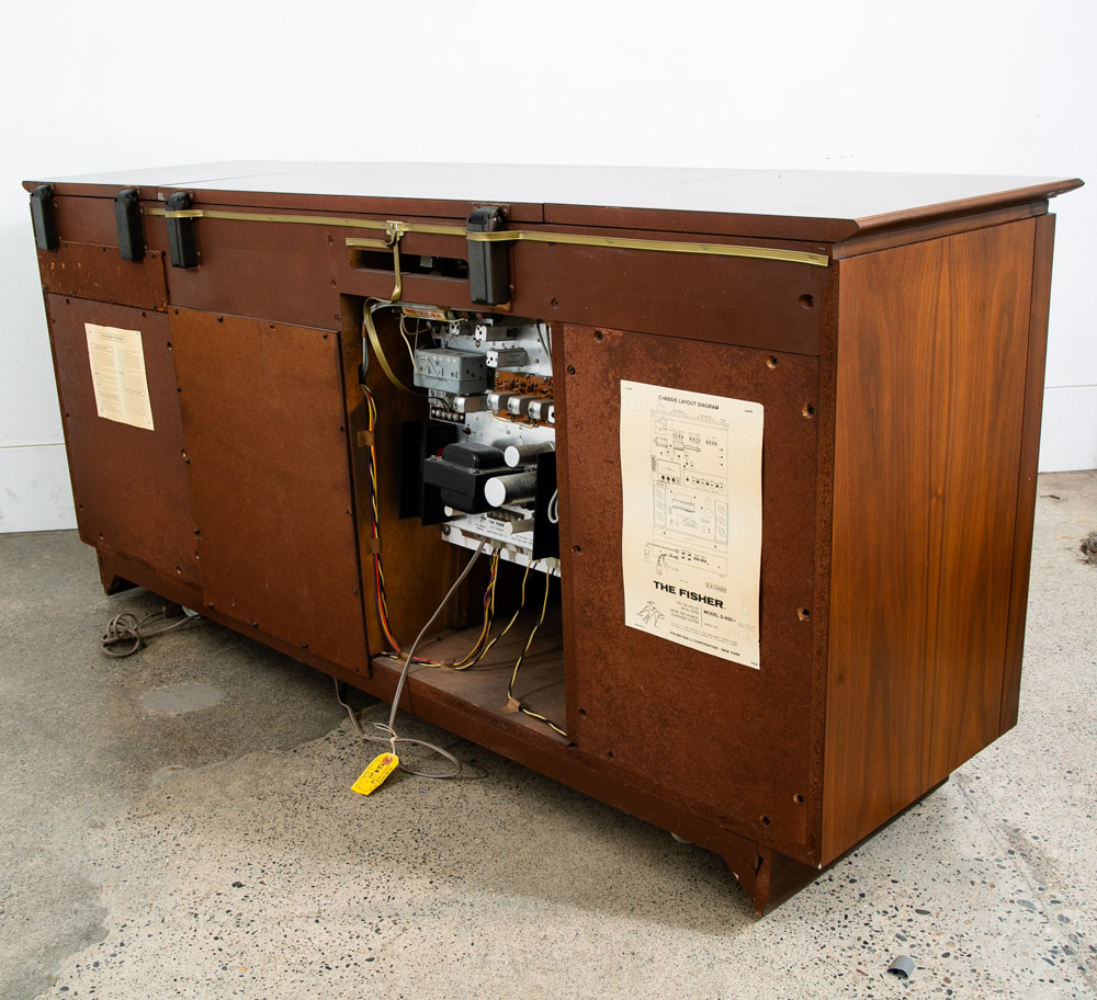 Mid Century Modern Stereo Console Credenza Fisher Statesman Radio Record Player - Image 12