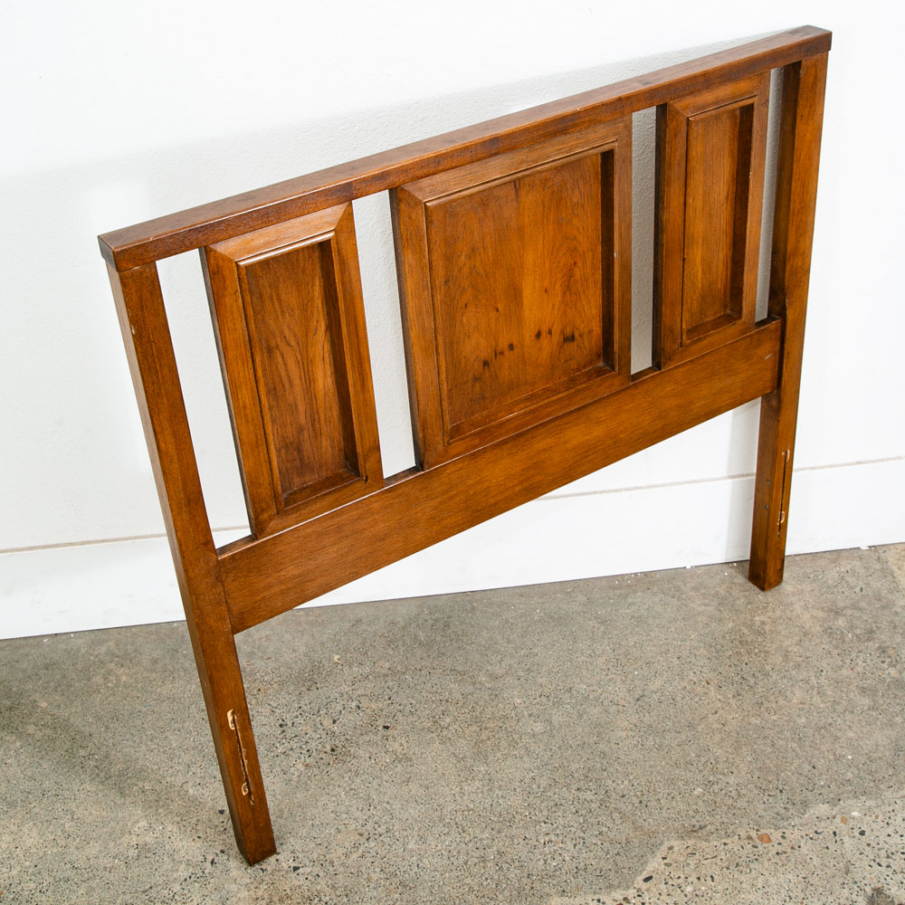 Mid Century Modern Headboard Twin Size Bed Frame Wood Compact Vintage Mcm - Image 3