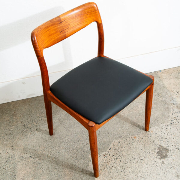 Mid Century Danish Modern Dining Chairs Solid Teak Uldum Johannes Andersen Mcm