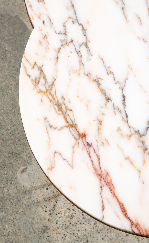 Mid Century Modern Coffee Table Marble Sculptural Vintage Mcm Hairpin Oval White - Image 11