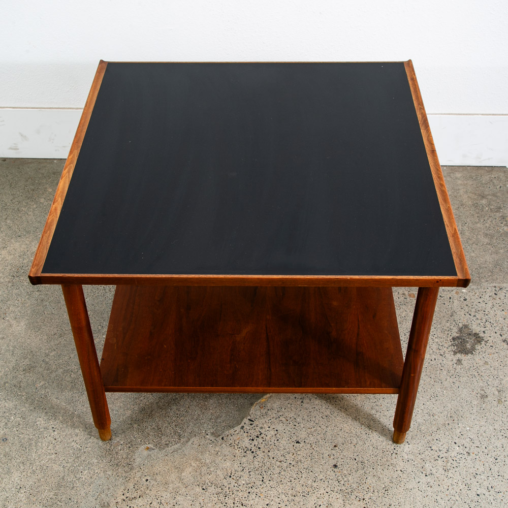 Mid Century Modern End Table Side Square Black Walnut Wood Danish Mcm Coffee Mcm - Image 2