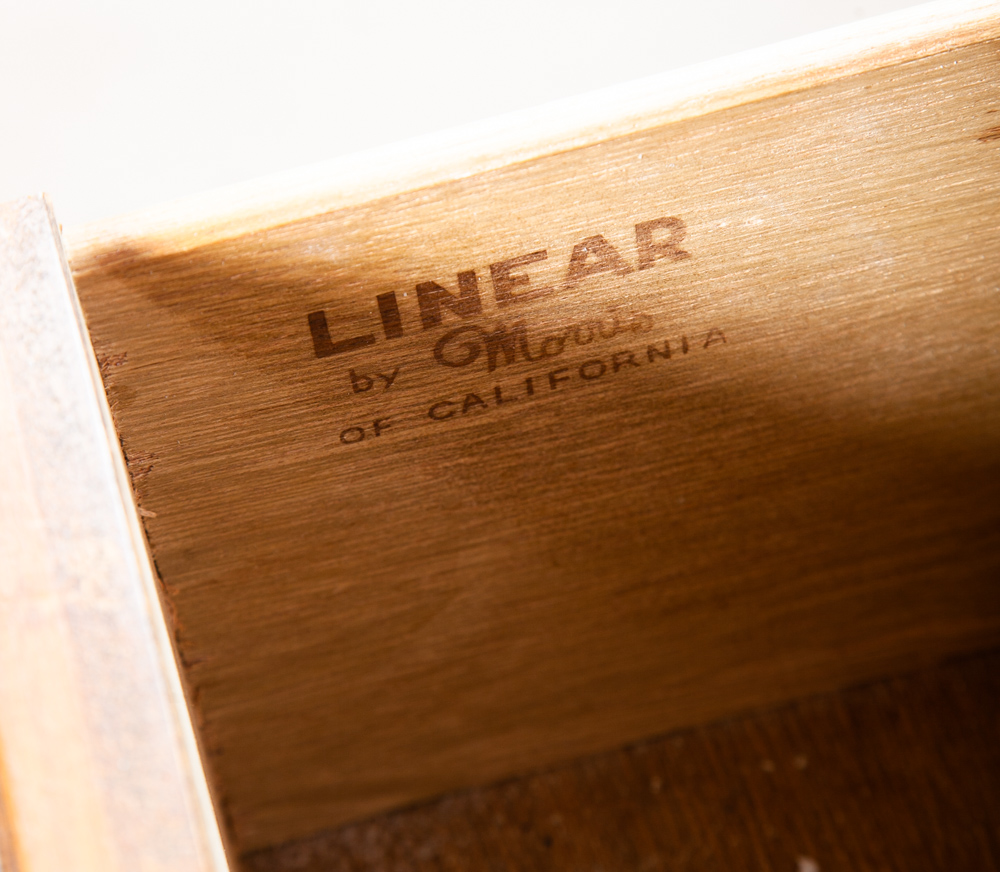 Mid Century Modern Dresser Credenza Morris of California Walnut Drawer 9 drawer - Image 5