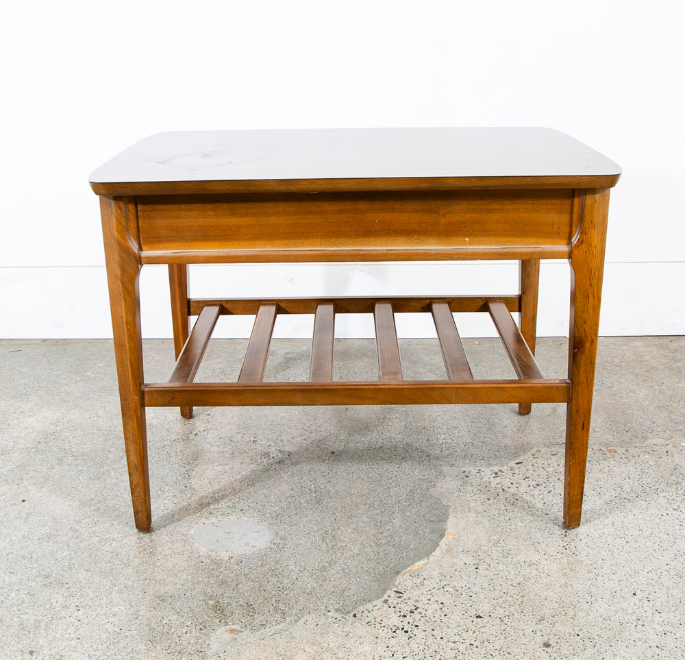 Mid Century Modern Nightstands Side Table End Mersman Walnut Vintage Mcm Drawer - Image 9