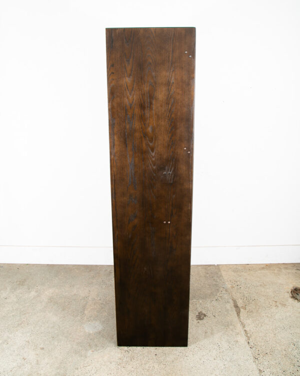 Mid Century Danish Modern Bookshelf Cabinet Oak Doors Drop Down Desk Compact Mcm - Image 3