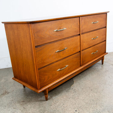 Mid Century Modern Dresser Credenza 6 Drawers Lane Mcm Vintage Walnut Sideboard