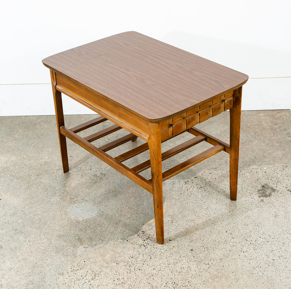 Mid Century Modern Nightstands Side Table End Mersman Walnut Vintage Mcm Drawer - Image 8