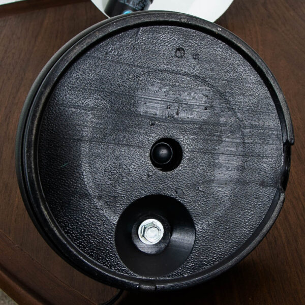 Mid Century Modern Table Lamp Round Metal Light Desk Black American Mcm Vintage - Image 4