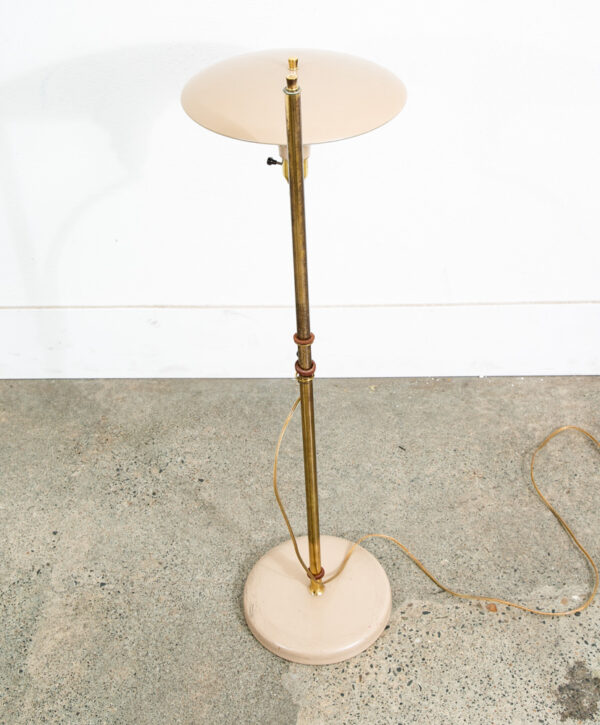 Mid Century Modern Floor Lamp Round Metal Sight Light Office UFO Saucer Mcm - Image 12