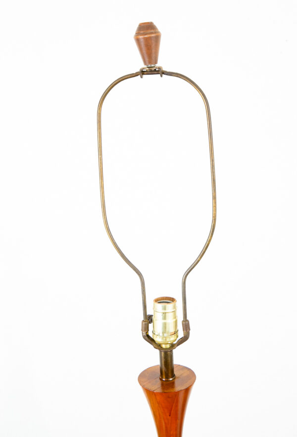 Mid Century Modern Lamp Set Table Light lighting Ceramic Brown White Working Mcm - Image 5
