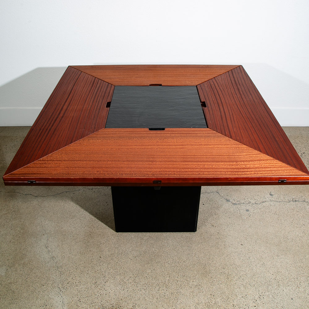 Mid Century Danish Modern Dining Table Mahogany Square Van Den Berghe Cirkante