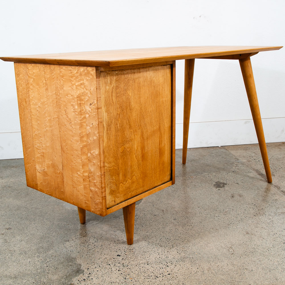 Mid Century Modern Desk Office Desk Paul Mccobb Planner Group Restored Mcm Maple - Image 3