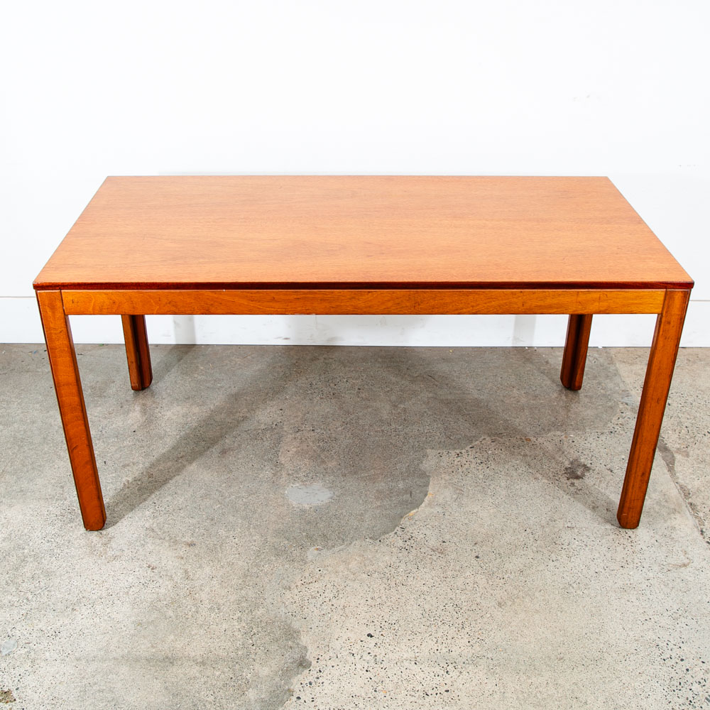 Mid Century Modern Dining Table Rectangle Mahogany Large Vintage Mcm Denmark - Image 3