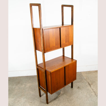 Mid Century Modern Room Divider Wall Unit Walnut Freestanding Modular Cabinet NM