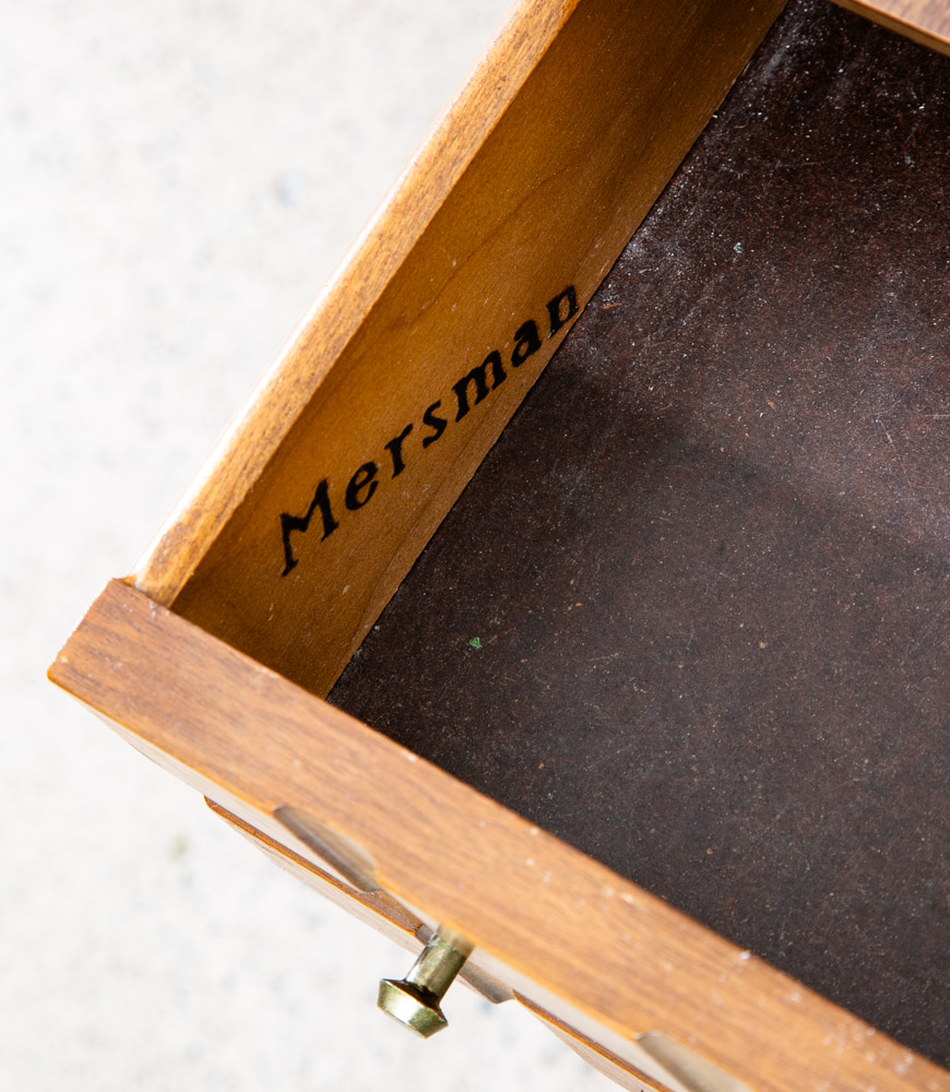 Mid Century Modern Nightstands Side Table End Mersman Walnut Vintage Mcm Drawer - Image 12